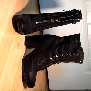 Miz Mooz mid-calf black boots. Size 8.5, very good condition